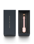 Daniel Wellington Quadro Pink Leather & Rose Gold Mother of Pearl Watch