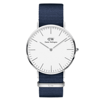 Daniel Wellington Classic 40 Bayswater Silver & White Watch