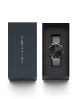 Daniel Wellington Classic 40 Sterling Silver & Onyx Watch