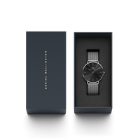 Daniel Wellington Classic 40 Sterling Silver & Onyx Watch