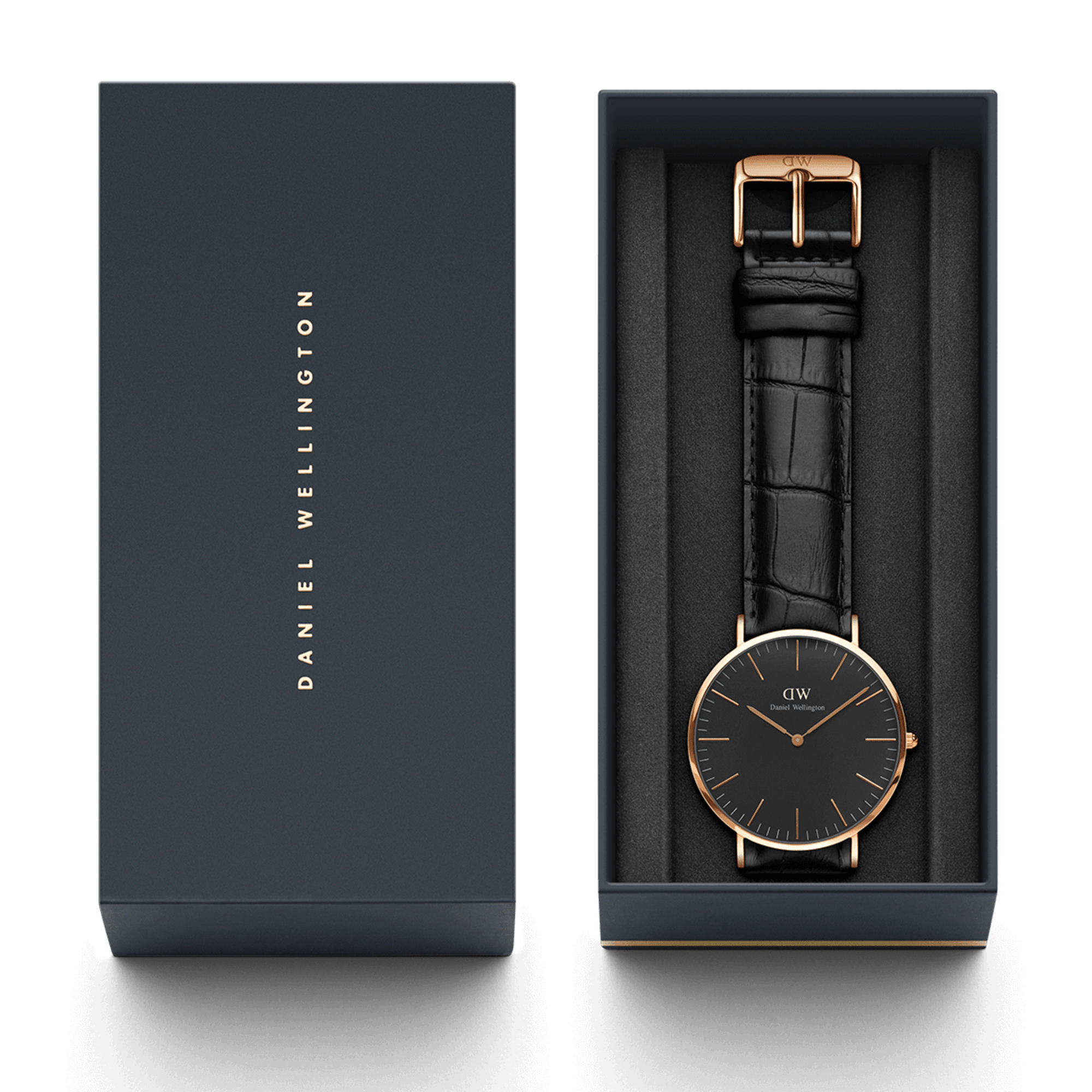 Daniel Wellington Classic 40 Reading Rose Gold &amp; Black Watch