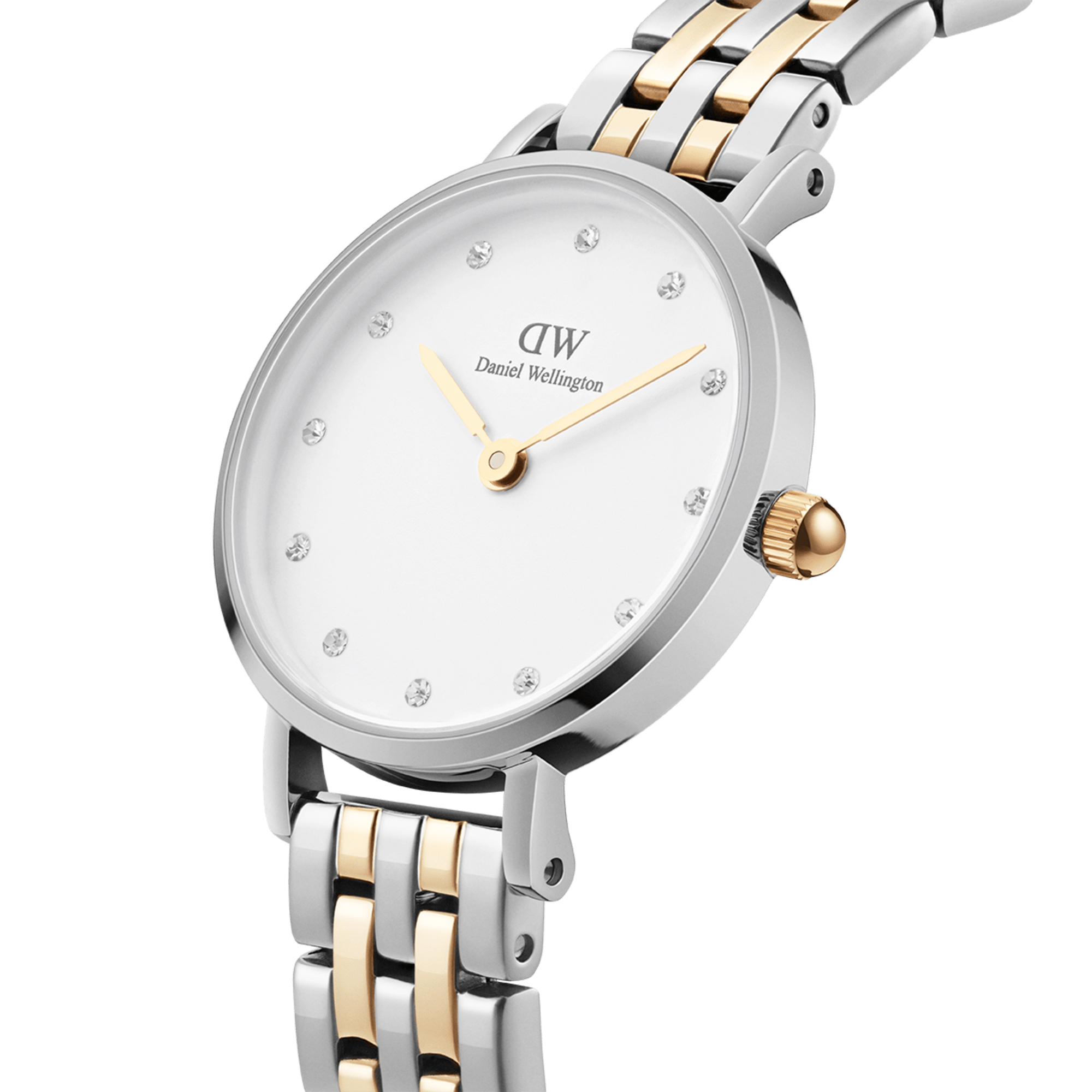 Daniel Wellington Petite Lumine 28 5-Link Gold &amp; Silver White Watch