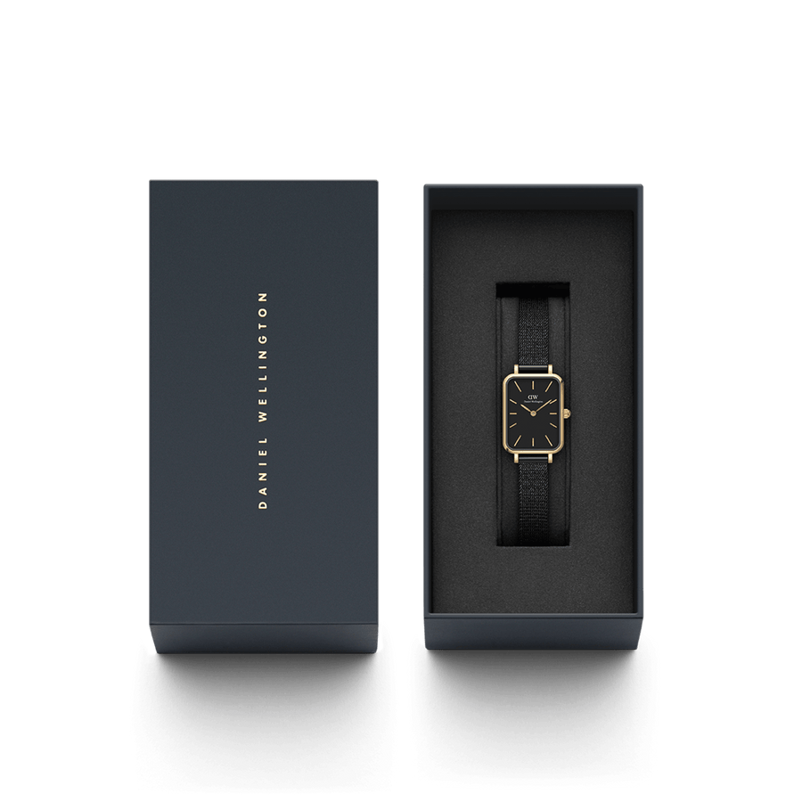 Daniel Wellington Quadro 20X26 Pressed Ashfield Gold & White Watch