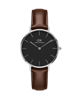 Daniel Wellington Petite 32 Bristol Silver & Black Watch