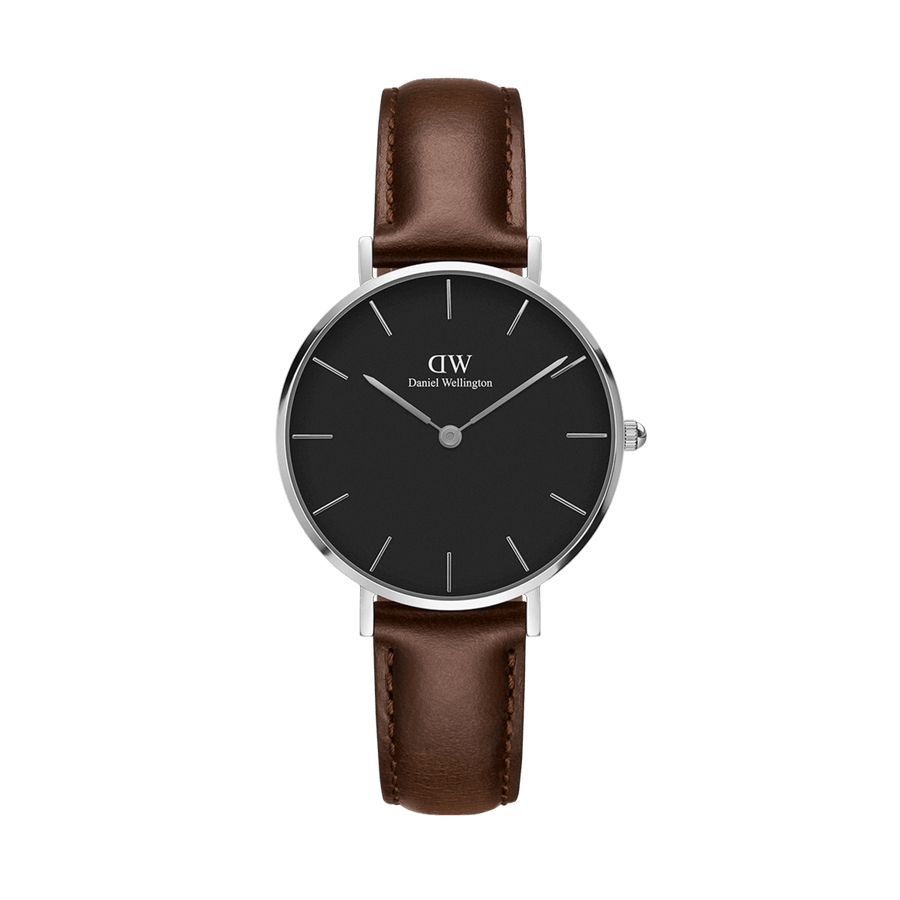 Daniel Wellington Petite 32 Bristol Silver & Black Watch