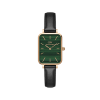 Daniel Wellington Quadro 20X26 Pressed Sheffield Rose Gold & Green Watch