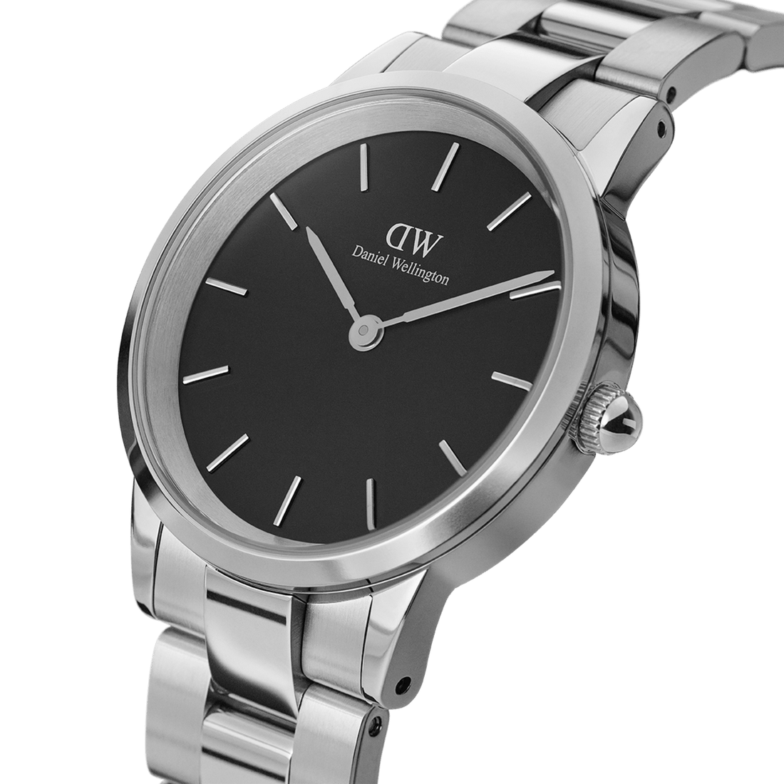 Daniel Wellington Iconic Link 36 Silver & Black Watch