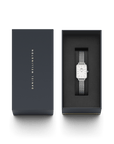 Daniel Wellington Quadro 20X26 Pressed Sterling Silver & White Watch