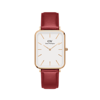 Daniel Wellington Quadro 29x36.5 Pressed Suffolk Rose Gold & White Watch