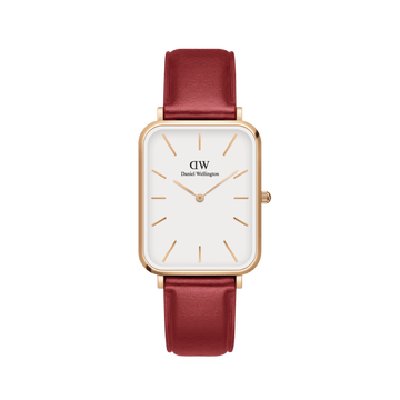 Daniel Wellington Quadro 29x36.5 Pressed Suffolk Rose Gold & White Watch