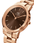 Daniel Wellington Iconic Link Amber 40 Rose Gold & Brown Watch