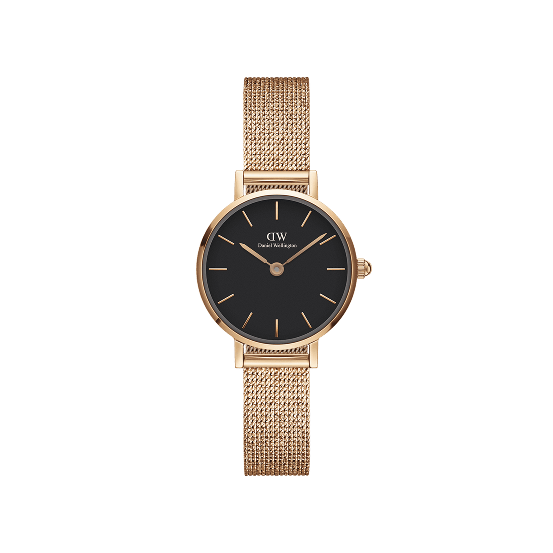 Daniel Wellington Petite 24 Pressed Melrose Rose Gold & Black Watch