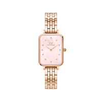 Daniel Wellington Quadro Lumine 20x26 5-Link Rose Gold & Mother of Pearl Pink Watch