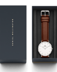 Daniel Wellington Classic 40 St Mawes Silver & White Watch