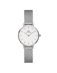 Daniel Wellington Petite 24 Pressed Sterling Silver & White Watch