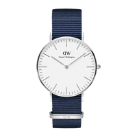 Daniel Wellington Classic 40 Bayswater Silver & White Watch