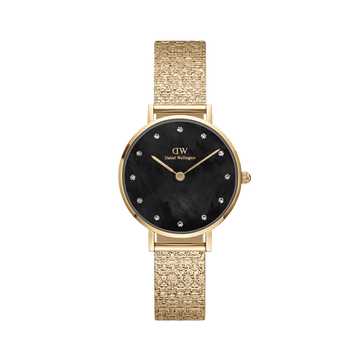 Daniel Wellington Petite 28 Lumine Gold Mother of Pearl Black Watch