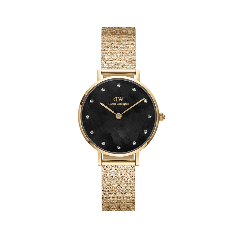 Daniel Wellington Petite 28 Lumine Gold Mother of Pearl Black Watch