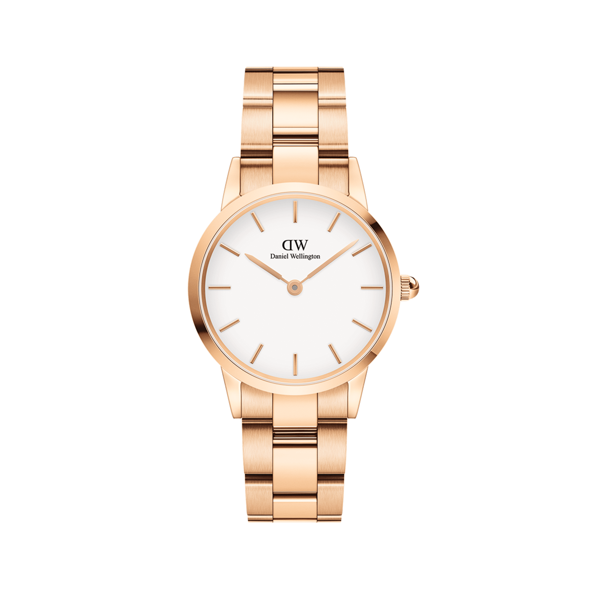 Daniel Wellington Iconic Link 36 Rose Gold &amp; White Watch