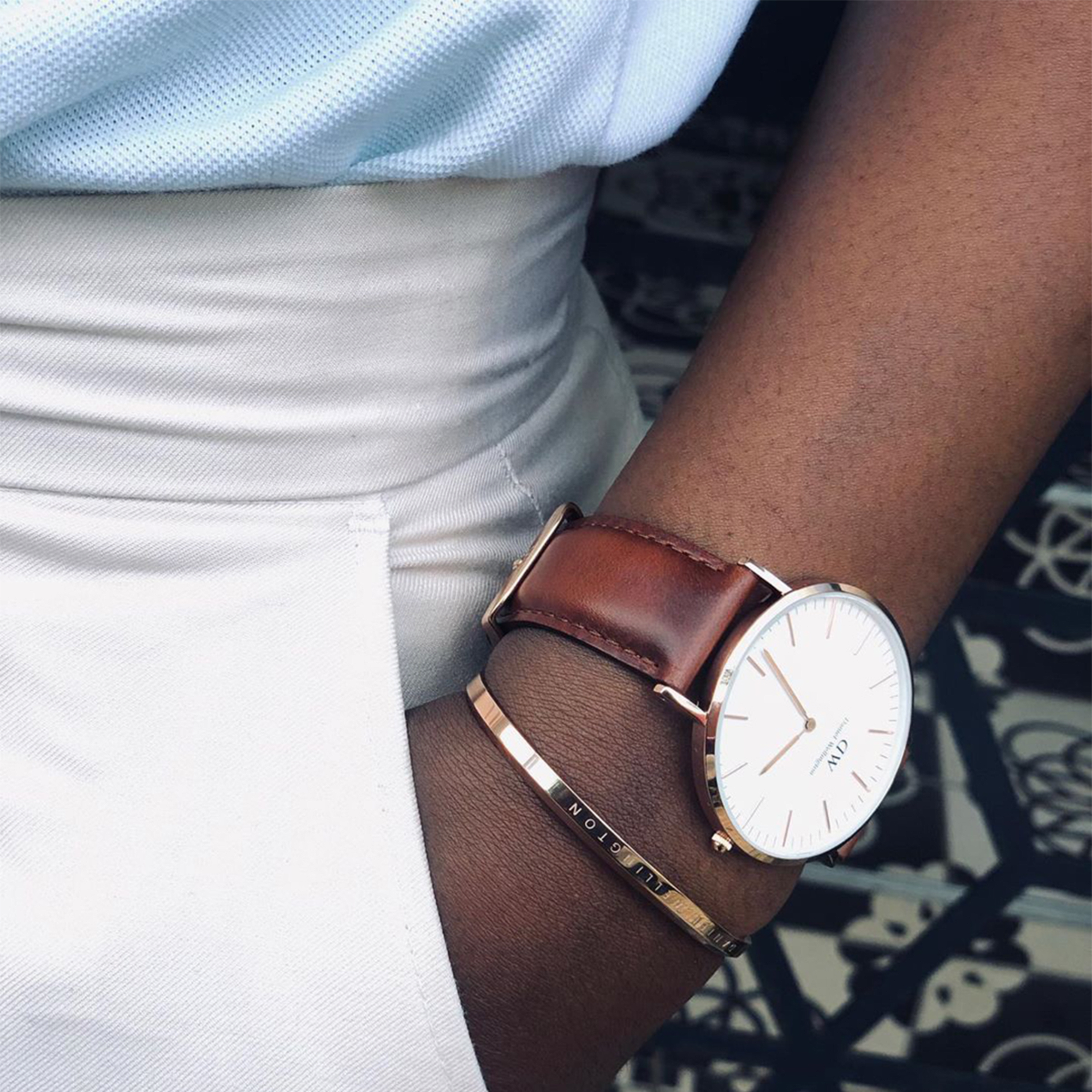 Daniel Wellington Classic 40 St Mawes Rose Gold &amp; White Watch