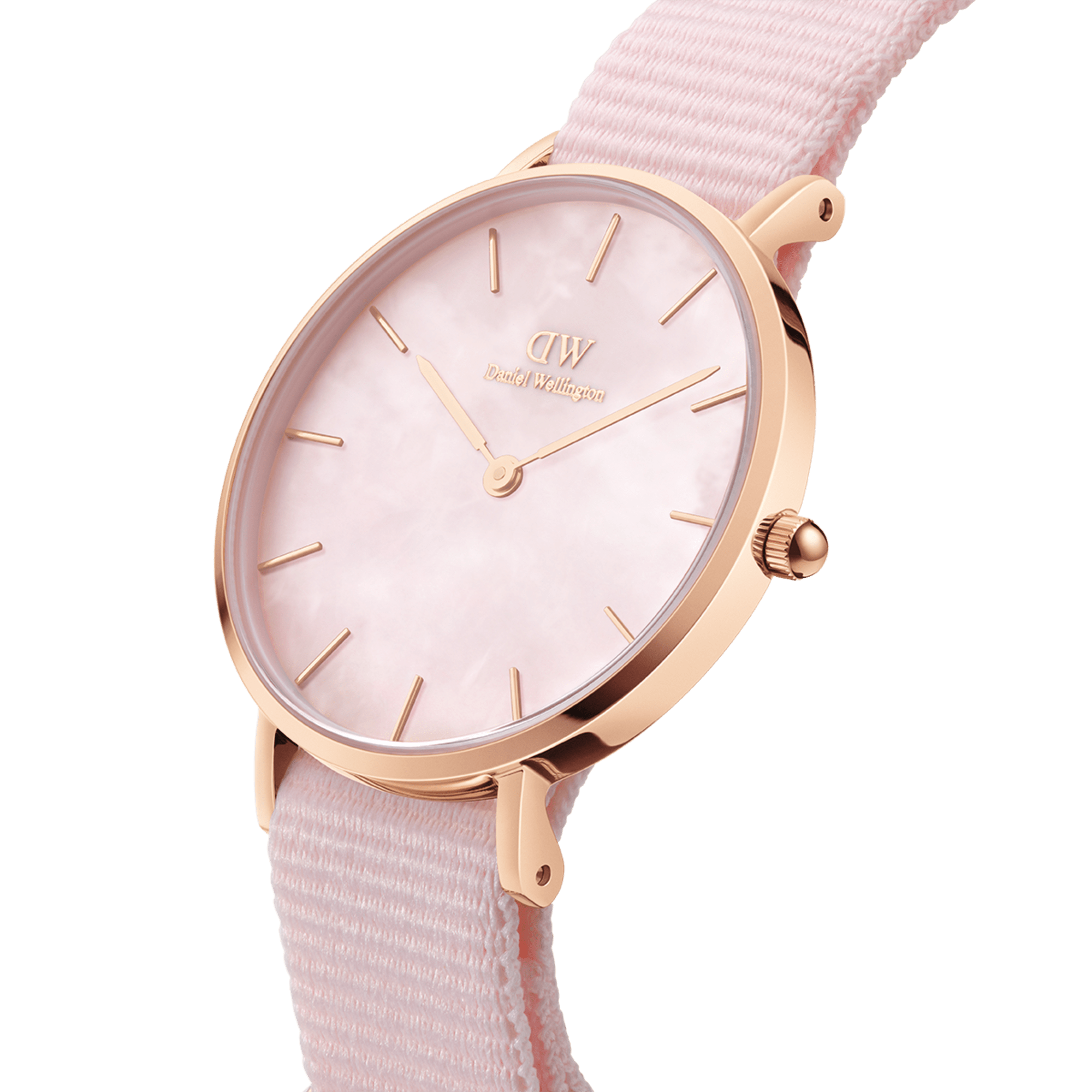 Daniel Wellington Petite 28 Coral Rose Gold Mother of Pearl Watch