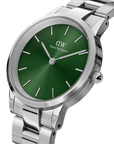 Daniel Wellington Iconic Link Emerald 40 Silver & Green Watch