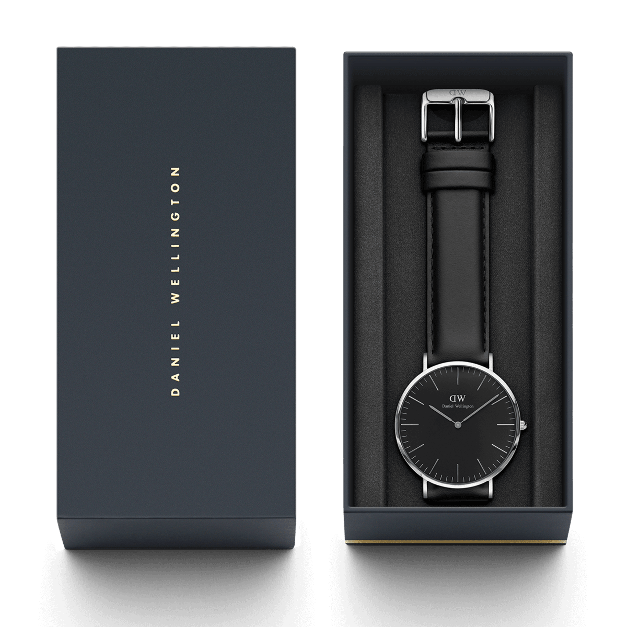 Daniel Wellington Classic 40 Sheffield Silver &amp; Black Watch