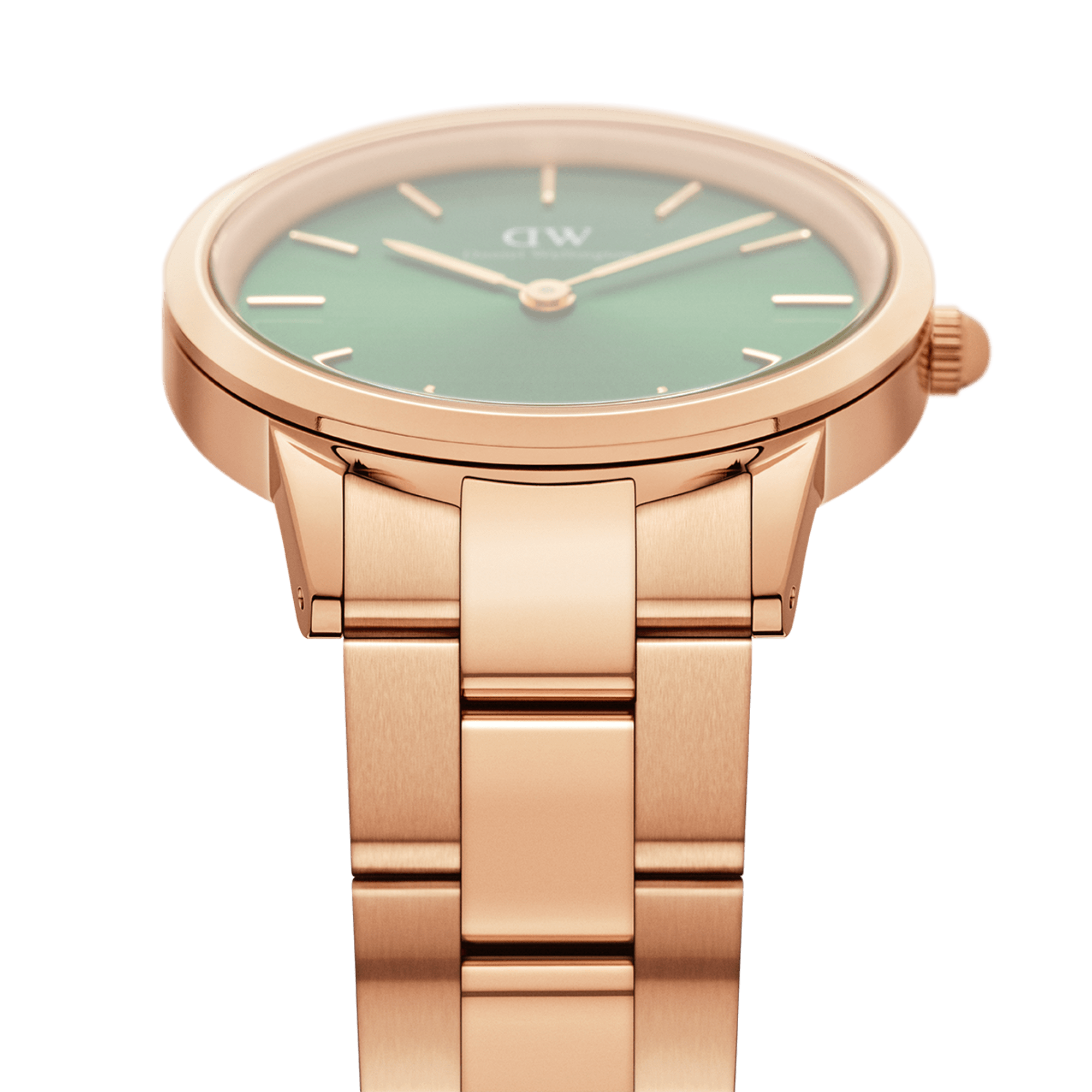 Daniel Wellington Iconic Link Emerald 36 Rose Gold &amp; Green Watch