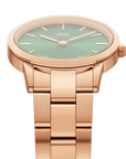 Daniel Wellington Iconic Link Emerald 36 Rose Gold & Green Watch