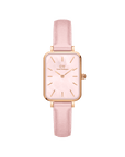 Daniel Wellington Quadro Pink Leather & Rose Gold Mother of Pearl Watch