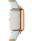 Daniel Wellington Quadro Blue Leather & Rose Gold Mother of Pearl Watch