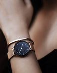 Daniel Wellington Petite 32 Melrose Rose Gold & Black Watch