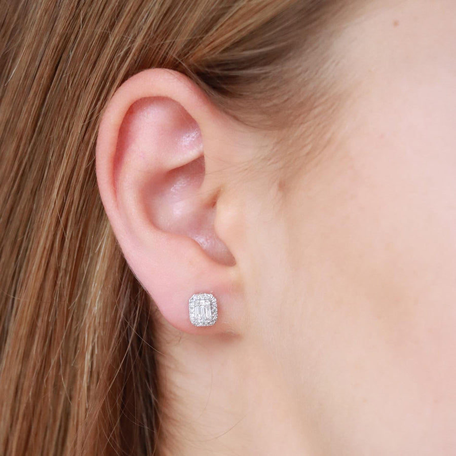 9CT DOLCE DIAMOND STUD EARRINGS