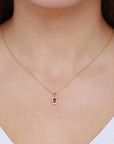 9CT GALIA RUBY & DIAMOND PENDANT