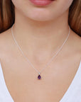 9CT SANGRIA AMETHYST DIAMOND PENDANT