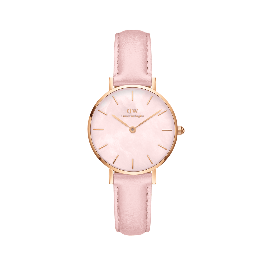 Daniel Wellington Petite 28 Pink Leather & Rose Gold Mother of Pearl Watch