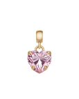 Daniel Wellington Heart Pink Crystal Charm Gold