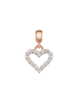 Daniel Wellington Heart Contour White Crystal Charm Rose Gold