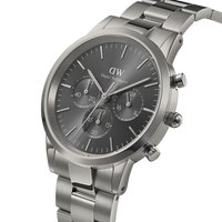 Daniel Wellington Iconic Chronograph 42 Link Anthracite-Grey Sunray Watch